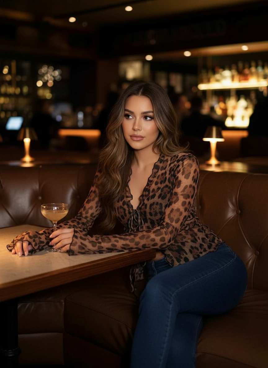 FelineFlair™ – Mönstrad Blus