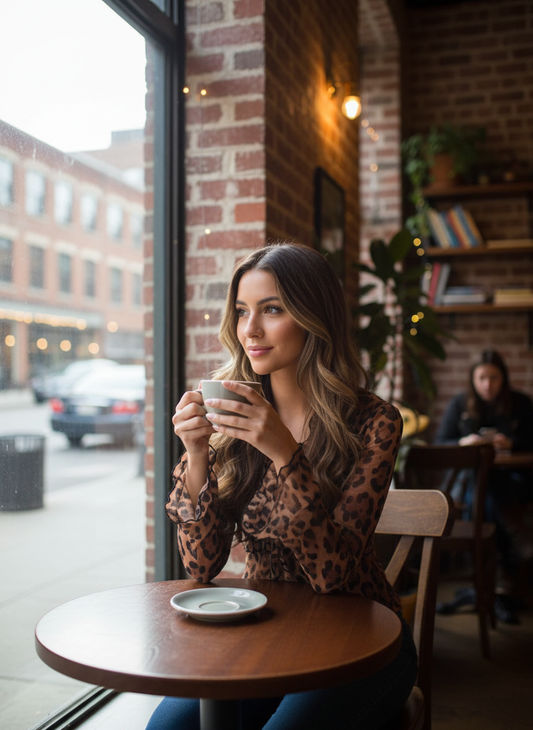 FelineFlair™ – Mönstrad Blus